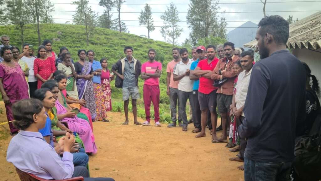 கண்டி மாவட்ட பன்விலை தோட்டங்களுக்கு சிவப்பிரகாசம் விஜயம்