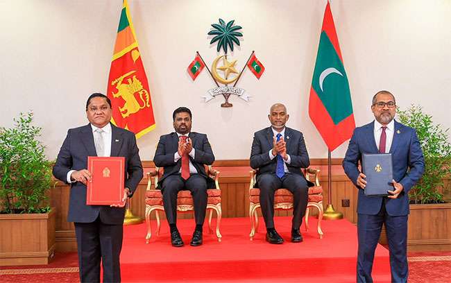 இலங்கைக்கும் மாலைதீவுக்குமிடையில் பல்வேறு ஒப்பந்தங்கள்