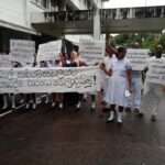 வைத்தியசாலையில் அச்சுறுத்தலை கண்டித்து அறவழிப் போராட்டம்