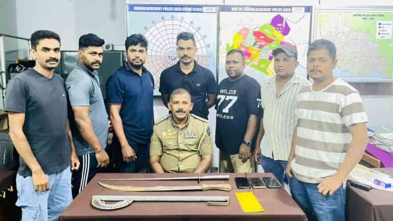 யாழில் வாளுடன் இளைஞன் கைது