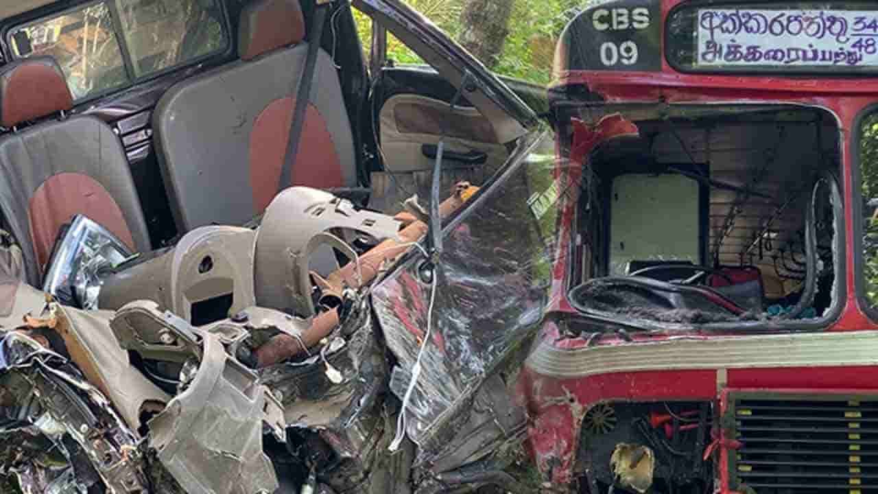 பஸ் லொறி விபத்தில் மூவர் பலி