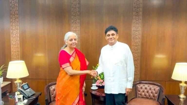 இந்திய நிதியமைச்சர் நிர்மலாவுடன் சஜித் பிரேமதாச சந்திப்பு