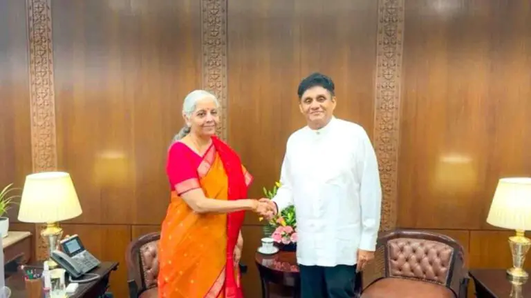 இந்திய நிதியமைச்சர் நிர்மலாவுடன் சஜித் பிரேமதாச சந்திப்பு