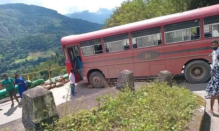 சாரதியின் சாமர்த்தியத்தால் தடுக்கப்பட்ட பஸ் விபத்து