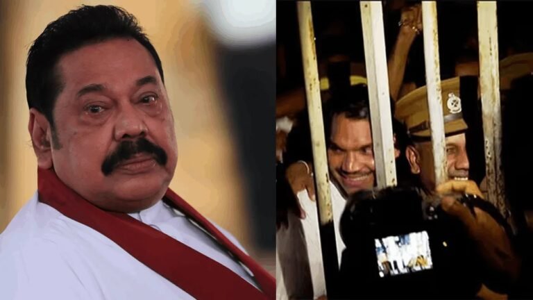 மகனைப் பார்க்க சிறை சென்றார் மகிந்த